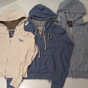 VICTORIA SECRET PINK FULL ZIP HOODIE☆BUNDLE OF 3